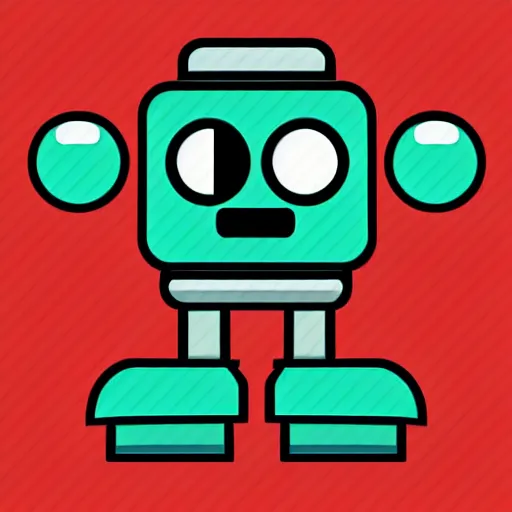 Image similar to a cute solider robot, digital art, iconic icon, 2 d vector logo, cartoon, t - shirt design