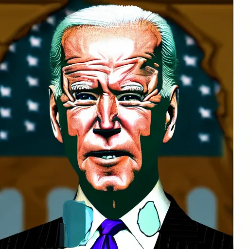 Image similar to biden became stupid ugly lovecraftian degenerate abomination, photo - realistic, color image, 2 k, highly detailed, horror