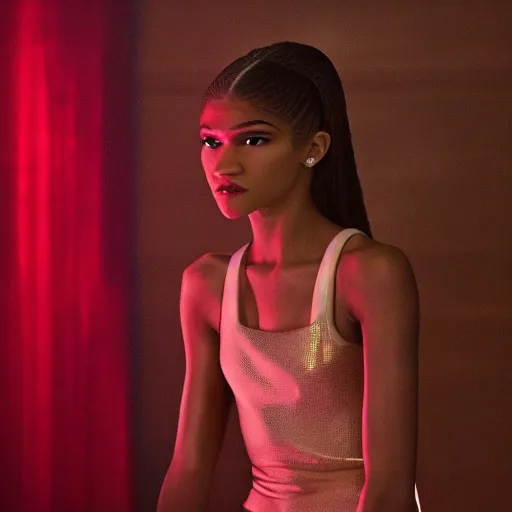 Image similar to movie still of Zendaya as Sade, dramatic lighting, cinematic, vivid ligthing, high quality, highly detailed