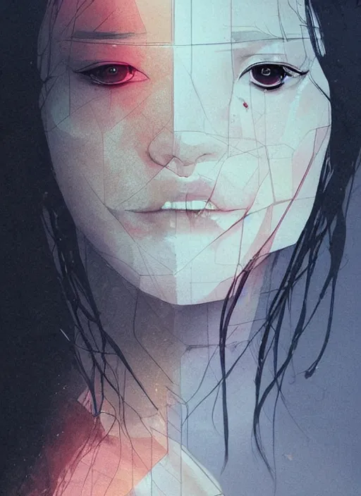 Image similar to of scifi fantasy, Lee Jin-Eun by Conrad Roset and Nicola Samuri, rule of thirds, seductive look, close up face portrait, medium shot, chic, elegant, ethereal light, highly detailed, volumetric light, smooth, masterpiece, refined