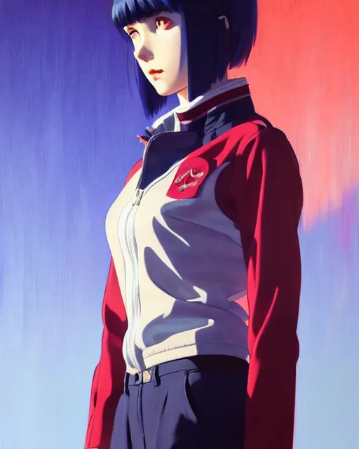 Prompt: girl wearing uniform | | audrey plaza, fine detail!! anime!! realistic shaded lighting!! poster by ilya kuvshinov katsuhiro otomo ghost - in - the - shell, magali villeneuve, artgerm, jeremy lipkin and michael garmash and rob rey