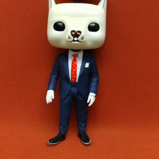 Image similar to a cute male anthropomorphic vulpes vulpes fulva teacher wearing suit funko pop