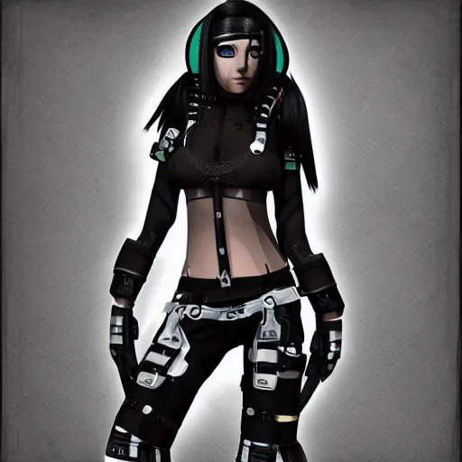 Image similar to cybergoth female character