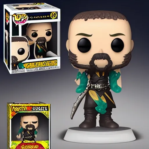 Image similar to magic the gathering card, funko pop