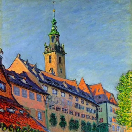 Image similar to Bamberg painted by Monet