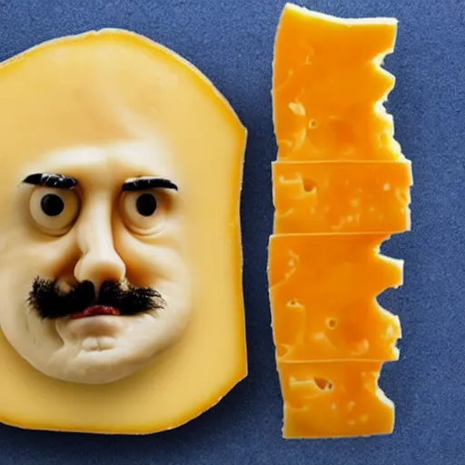 Image similar to cheese john cleese made out of cheese as a cheese