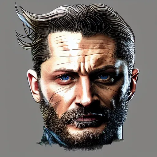 Image similar to tom hardy as wolverine from x - men digital art 4 k detailed super realistic