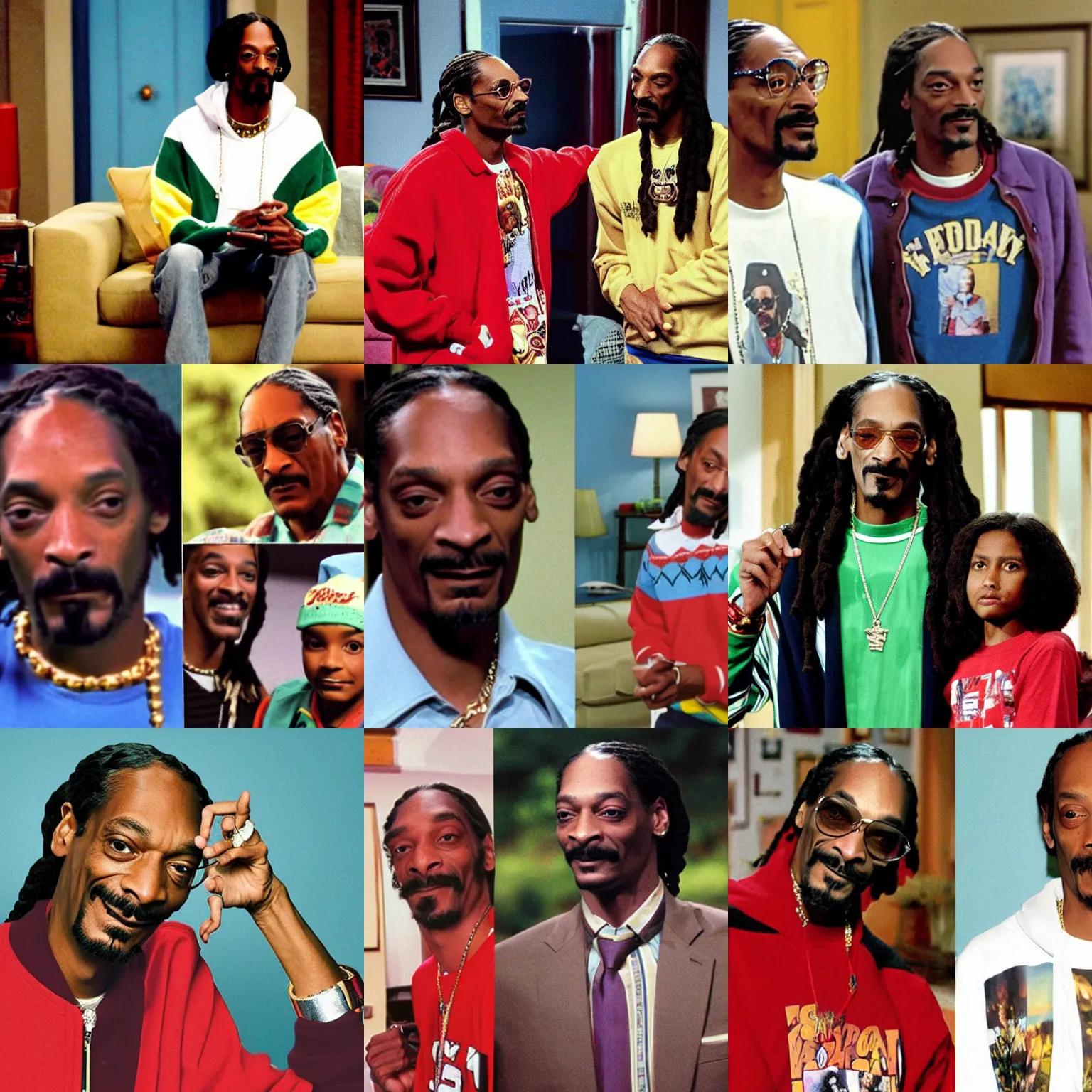 Prompt: snoop dogg as the dad on the cosby show