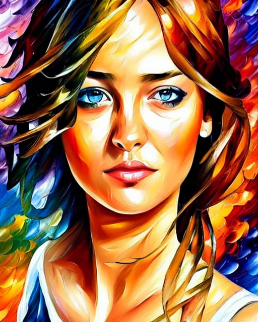 Image similar to girl artwork by leonid afremov, artwork by sandra chevrier, artwork by leonid afremov, golden hour, illustration, highly detailed, simple, no jagged lines, vector art, smooth, artstation