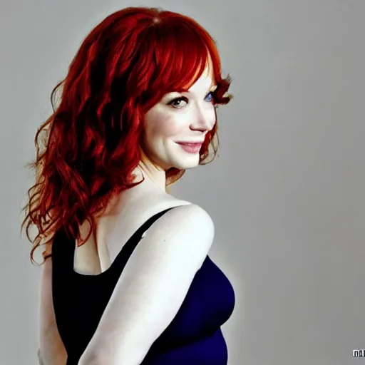 Image similar to christina hendricks doing squats exercises,