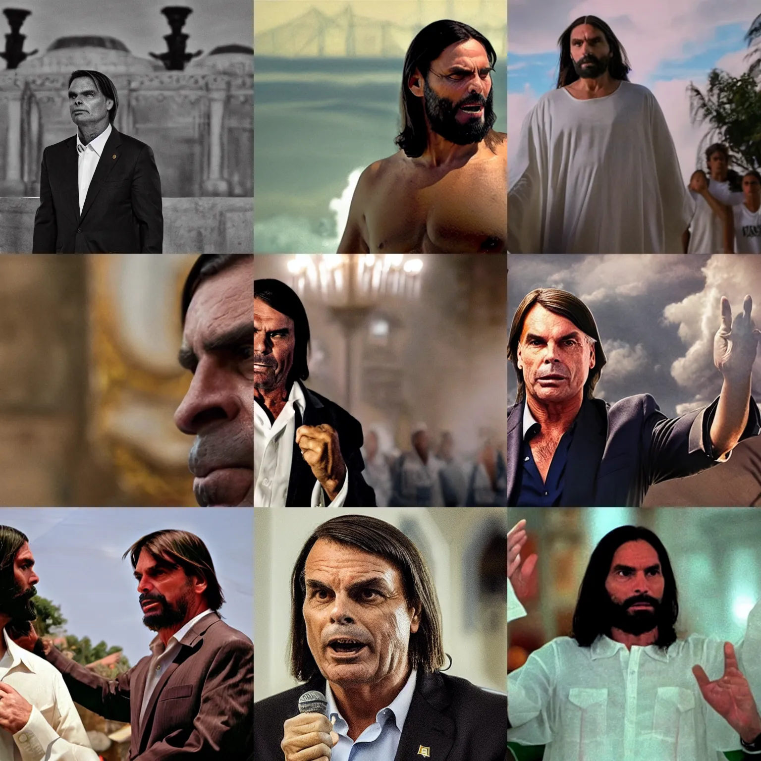 Prompt: Bolsonaro as Jesus, film still