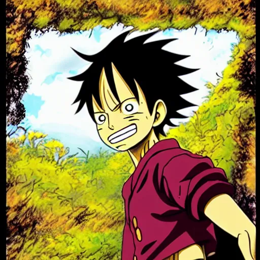 Image similar to luffy deep forest