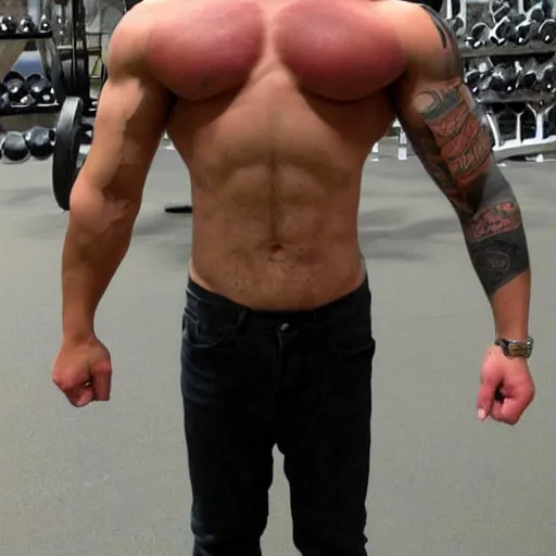 Image similar to anonymous guy fawkes mask bodybuilder, full length profile