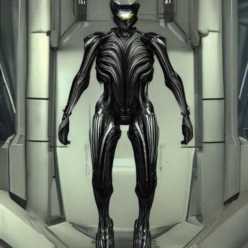 Prompt: crysis nanosuit, h. r. giger