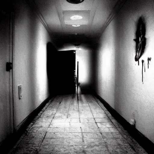 Image similar to sonic the hedgehog, creepy, horror, off - putting, dark, hallway, photo, paranormal