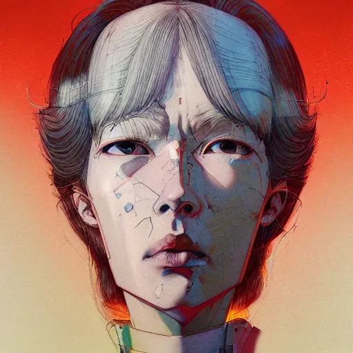 Image similar to prompt : soviet doomer portrait soft light painted by james jean and katsuhiro otomo and erik jones, inspired by akira anime, smooth face feature, intricate oil painting, high detail illustration, sharp high detail, manga and anime 1 9 9 9