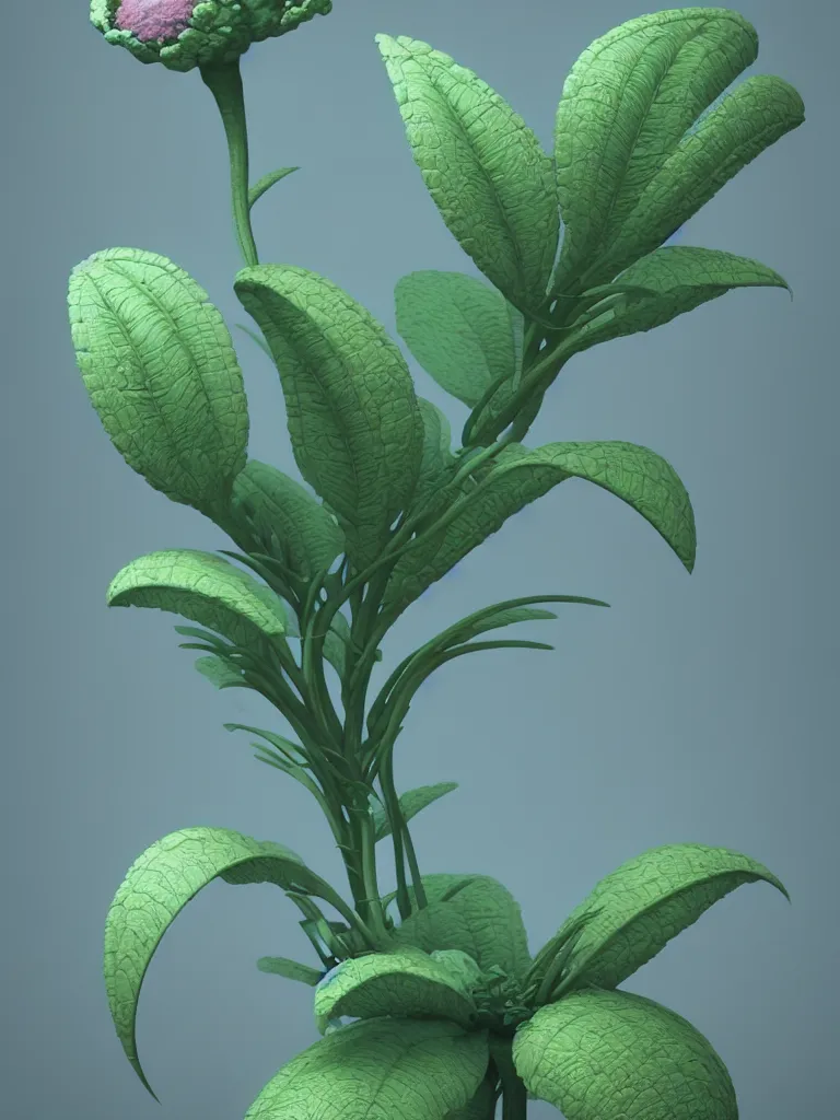 Image similar to beautiful botanical illustration of an alien plant, #ilustration by Alexander Ostrowski and Giacomina Ferrillo, octane render, zbrush, art alien, extremely detailed, pastel colors, trending on artstation