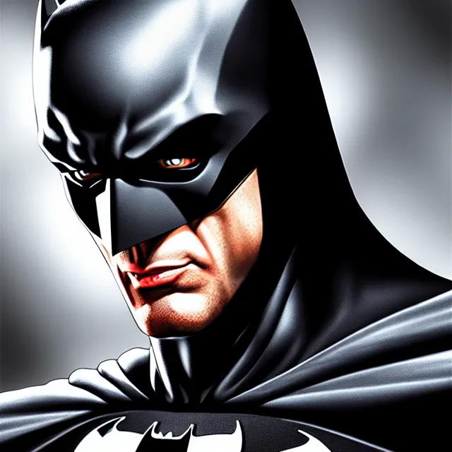 Image similar to batman, chrome, highly detailed, 4 k, hdr, smooth, sharp focus, high resolution, award - winning photo, artgerm, photorealistic