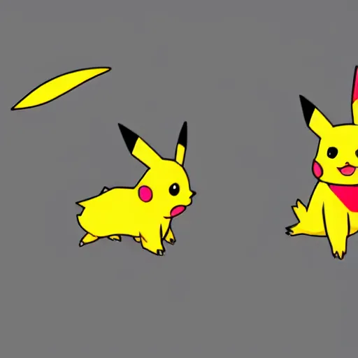 Image similar to isometric pikachu figure, high polygon