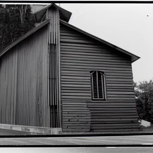 Image similar to 1 9 8 0's vertical wooden siding on newly constructed church in the year 1 9 8 0