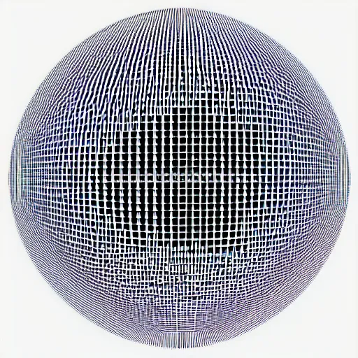 Image similar to shifting orb of water made out of soundwaves with white orb in the center in a code, matrix environment