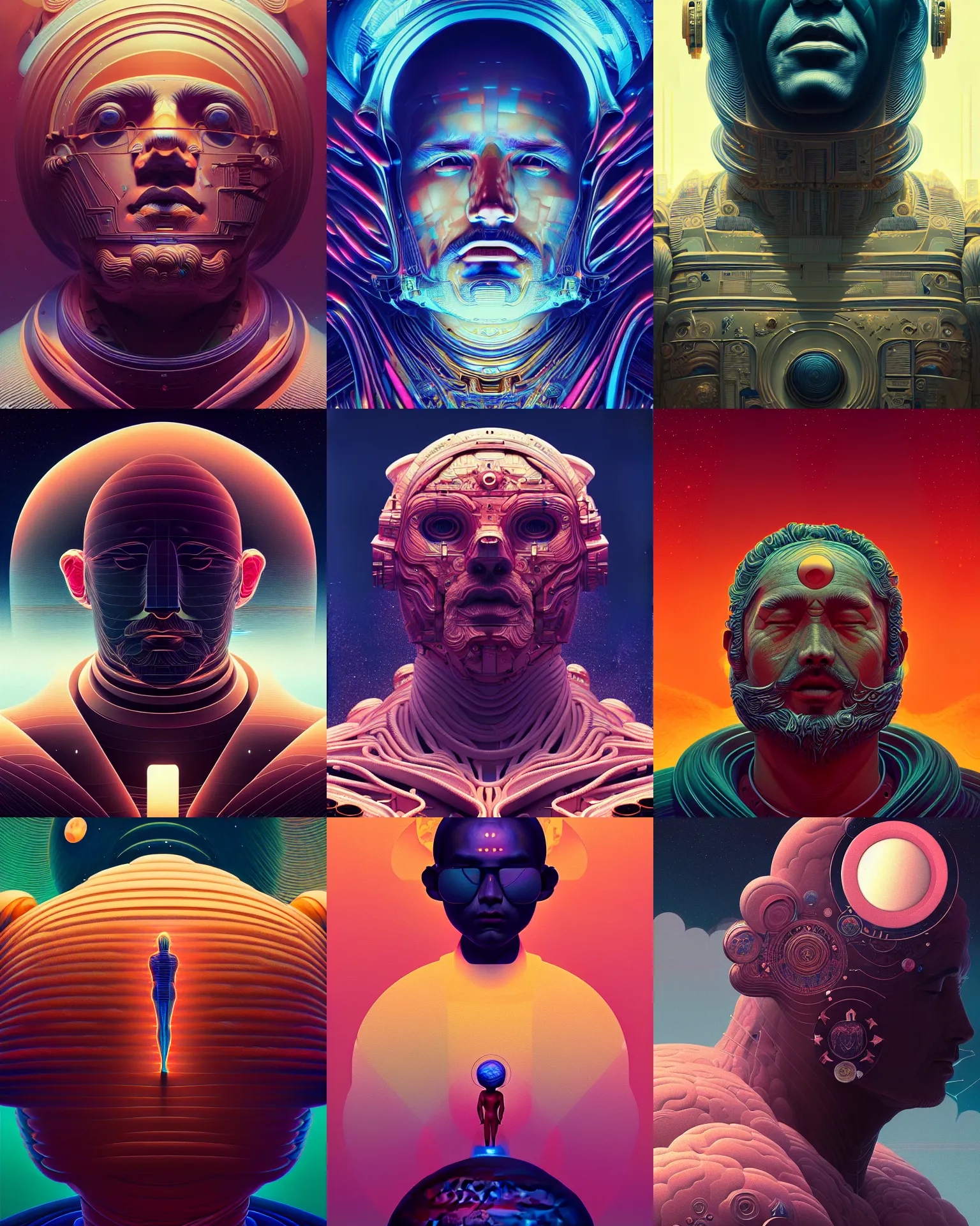 Prompt: man made of jupiter. intricate abstract. intricate artwork. by tooth wu, wlop, beeple, dan mumford. trending on artstation, greg rutkowski very coherent symmetrical artwork. cinematic, hyper realism, high detail, octane render, 8 k, iridescent accents