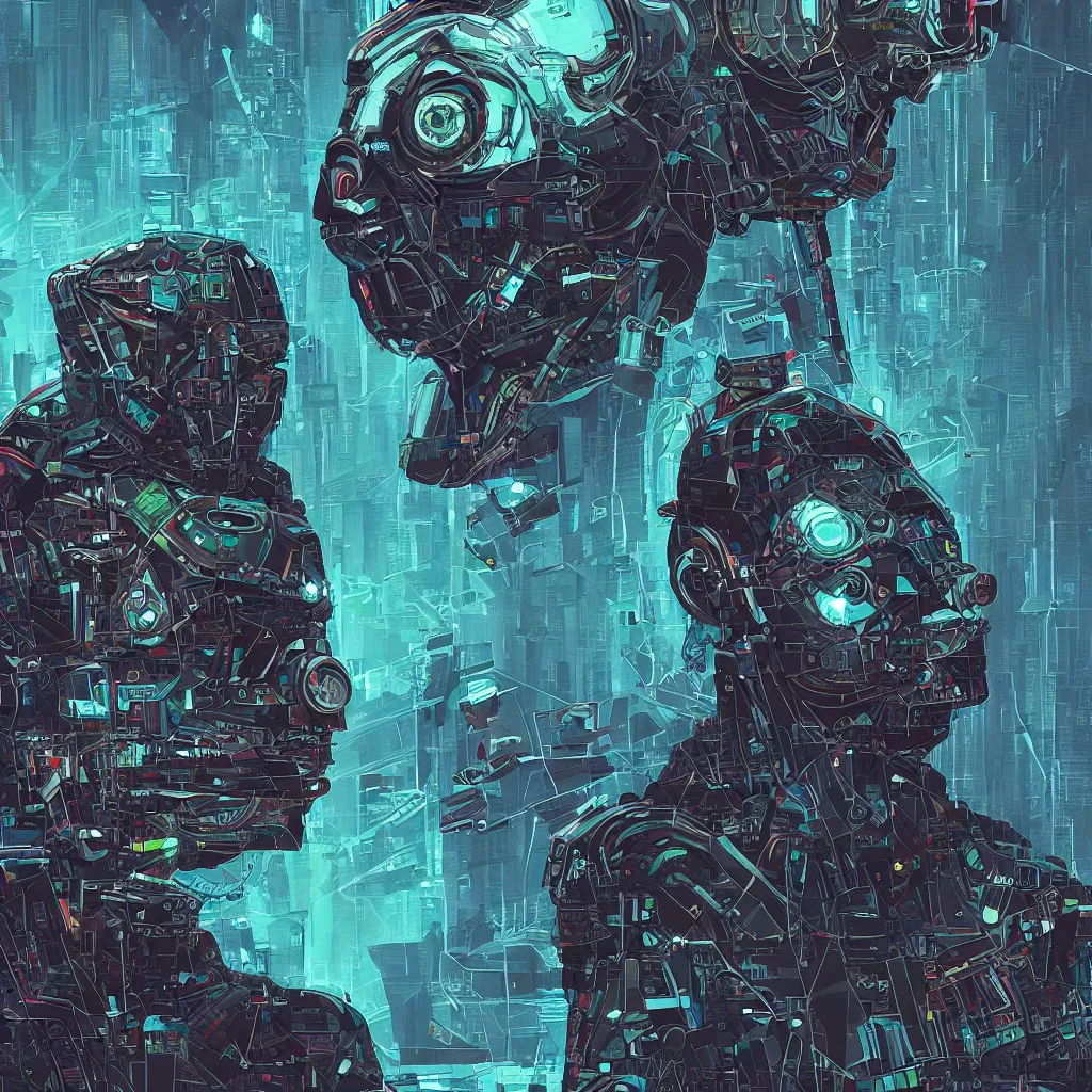 Prompt: portrait of gollum as cyborg, netrunner cyberpunk, artstation, art by petros afshar, tom whalen, laurie greasley and greg rutkowski and ilya kuvshinov