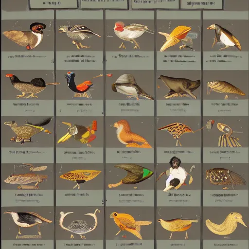 Image similar to an illustrated field guide to different species of toasters showing examples of males and females of each species, biological illustrations, art by john james audubon robert stebbins and terryl whitlatch and david sibley and charles darwin, highly detailed, intricately detailed, 8 k, trending on artstation