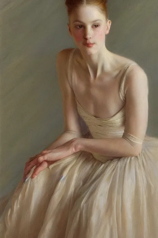 Image similar to portrait of a gorgeous graceful young southern prima ballerina, by donato giancola and berthold woltze.