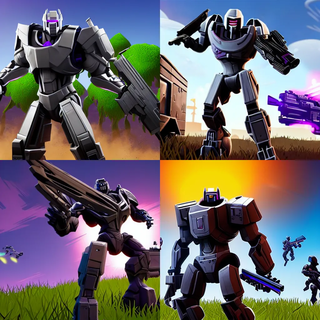 Prompt: Megatron in Fortnite