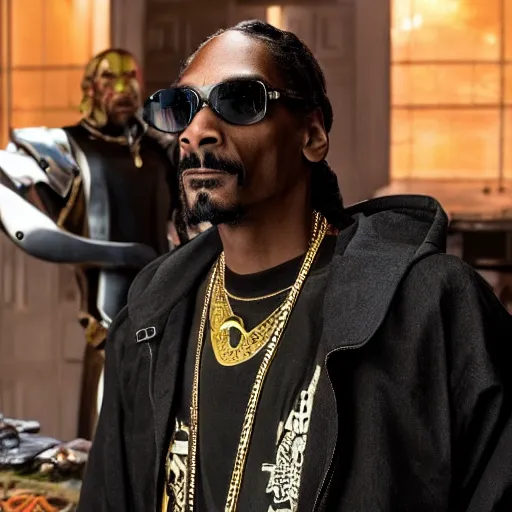 Image similar to movie still of Snoop Dogg as Blade