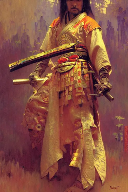 Image similar to samurai, painting by gaston bussiere, craig mullins, greg rutkowski, alphonse mucha