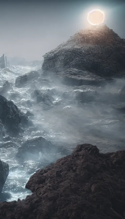 Image similar to the end of the world, with octane