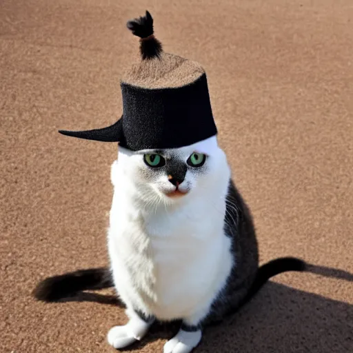 Prompt: a cat with a penguin hat