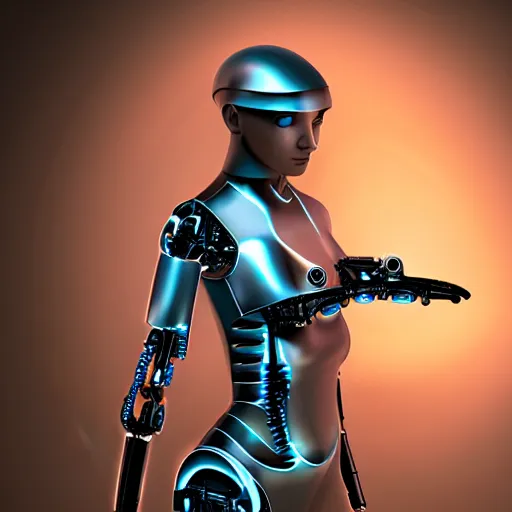 Image similar to young lady cyborg, bioorganic concept