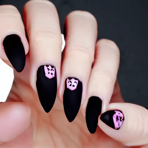 Prompt: gothic medieval nail polish advertisement nail lacquer giveaway spooky witch hands