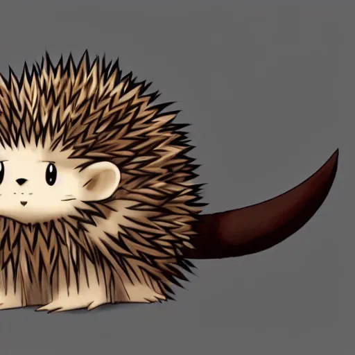 Image similar to A pokemon that looks like A hedgehog without thorns, clothed in a layer of sharp shadows ，Trending on art station. Unreal engine.