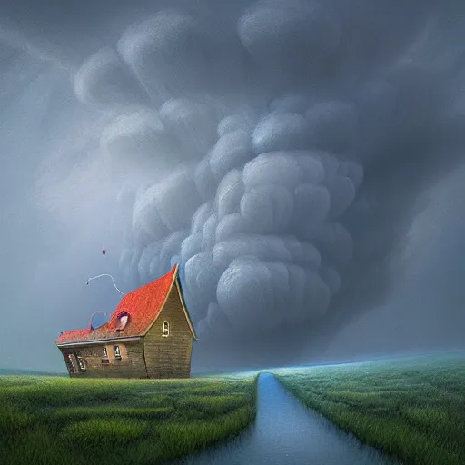 Image similar to thunderstorms and rainbows by gediminas pranckevicius