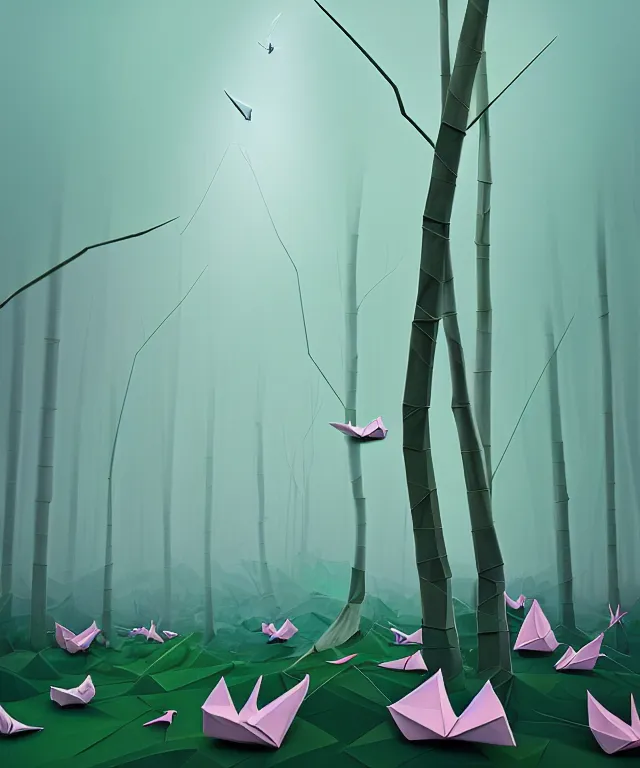 Image similar to origami forest by pawel nolbert