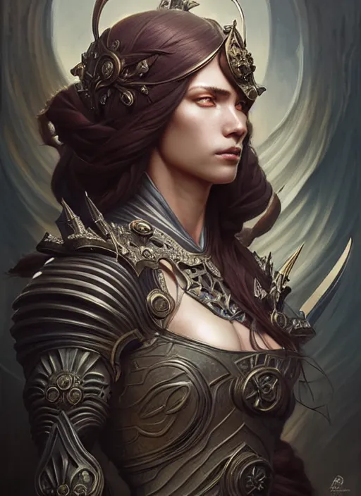 Image similar to Muscular and powerful medieval knight portrait, art nouveau, fantasy, intricate flower designs, elegant, highly detailed, sharp focus, art by Artgerm and Greg Rutkowski and WLOP