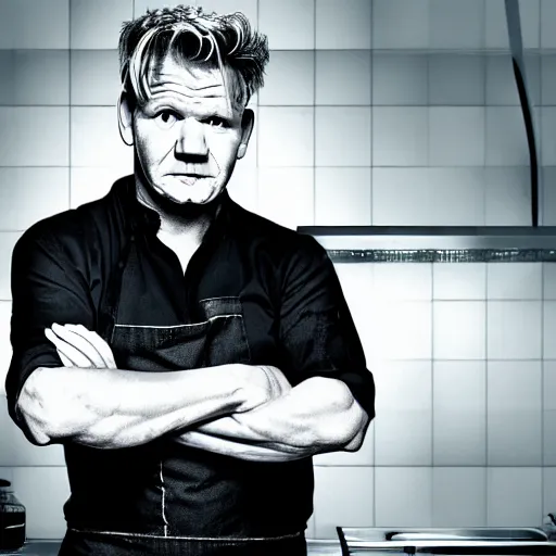 Image similar to gordon ramsay, food vendor, fallout, unreal engine 4