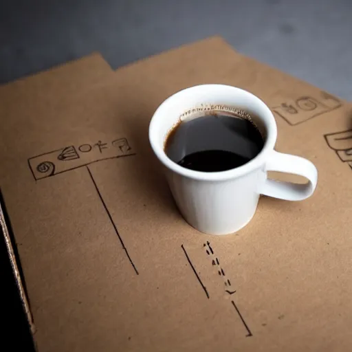 Image similar to a coffee mug made of cardboard