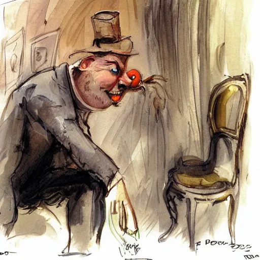 Image similar to the drunk french baron by peter de seve