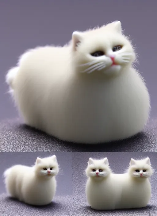 Image similar to 80mm resin detailed miniature of fluffy cat, Product Introduction Photos, 4K, Full body