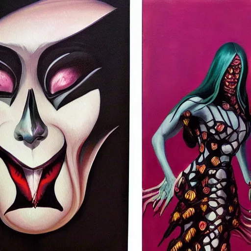 Image similar to Paintings inspired by Gerald Brom's Harlequin