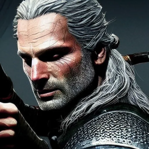 Image similar to andrew lincoln as geralt