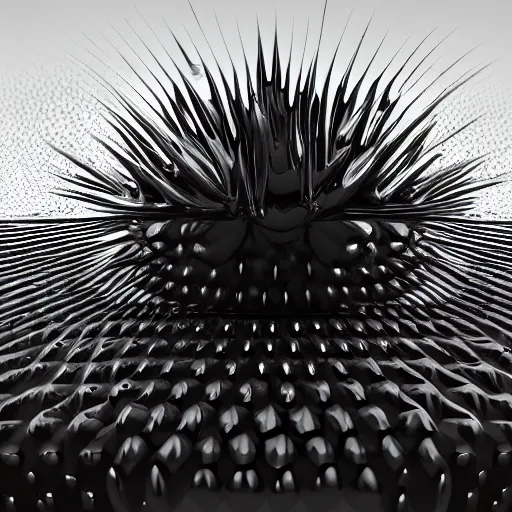 Prompt: a dangerous humanoid entity made of ferrofluid, HD PBR render.