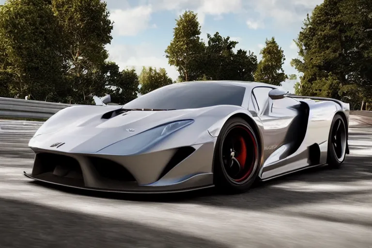 Image similar to sport car gran turismo 7 forza horizon need for speed fast and furious 5 unreal engine supercar hypercar game concept car octane render, 4 khd 2 0 2 2 3 d cgi rtx style chrome reflexion global illumination ray tracing hdr arstation by ian pesty by jesper ejsing pixar and disney unreal