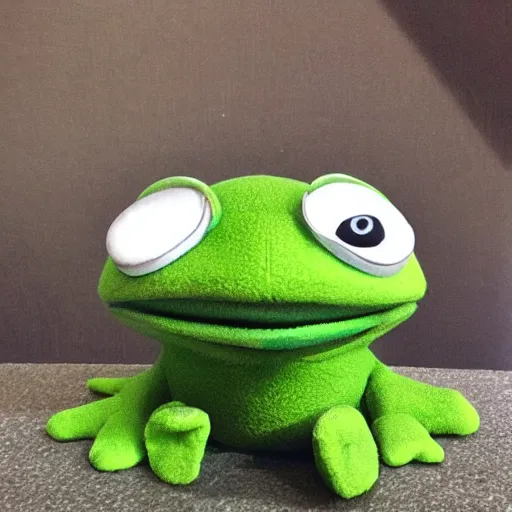 Image similar to pepe frog from the jim henson company