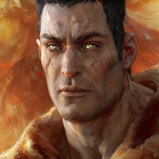 Image similar to Guts, closeup fantasy character portrait art by Donato Giancola, Craig Mullins, digital art, trending on artstation